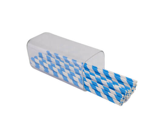Blue and White Straws