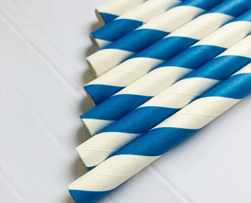 Navy Blue Drinking Straws