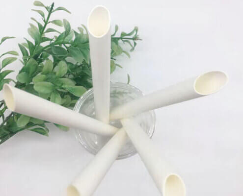 8.5'' White Bubble Tea Paper Straws