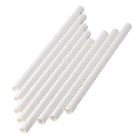 8.5'' White Colossal Paper Straws