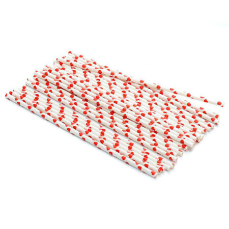 Red Heart Paper Straws