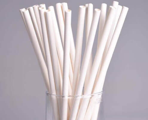 White Drinking Straws