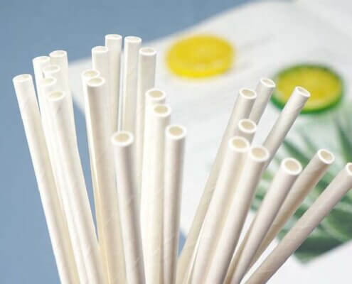 White Paper Drinking Straws