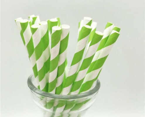 Wholesale Green Striped Straws