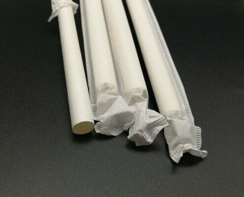 Wrapped White Colossal Paper Straws