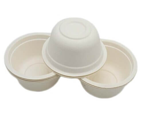 12 oz 350ml Compostable Bowls with Lids