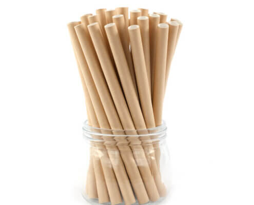 Brown Cocktail Paper Straws