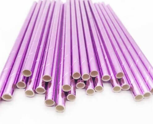 China Purple Paper Straws