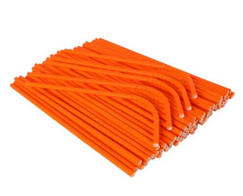 Orange Bendy Paper Straws