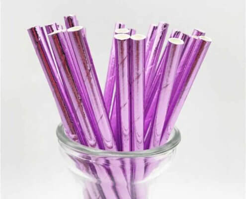 Paper Straws Purple