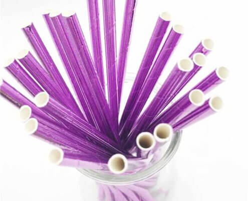 Purple Drinking Straws